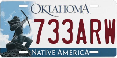 OK license plate 733ARW