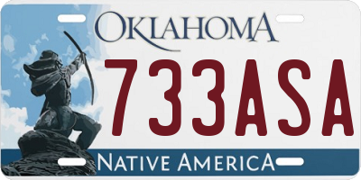 OK license plate 733ASA