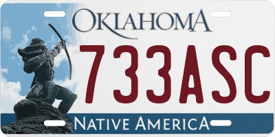 OK license plate 733ASC