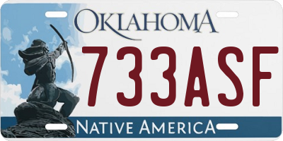 OK license plate 733ASF