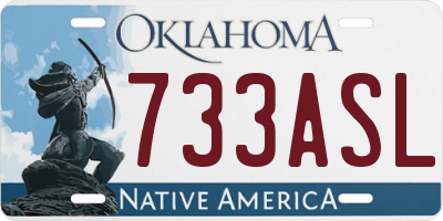 OK license plate 733ASL