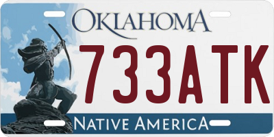 OK license plate 733ATK