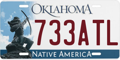 OK license plate 733ATL