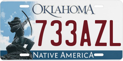 OK license plate 733AZL