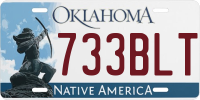 OK license plate 733BLT