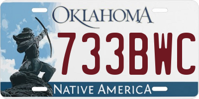 OK license plate 733BWC