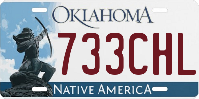 OK license plate 733CHL
