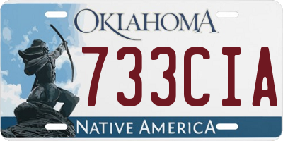 OK license plate 733CIA
