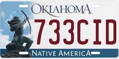 OK license plate 733CID