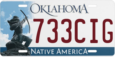 OK license plate 733CIG