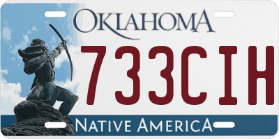 OK license plate 733CIH