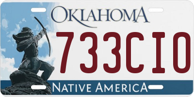 OK license plate 733CIO