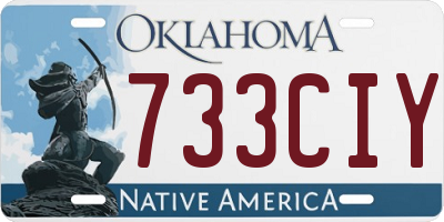OK license plate 733CIY
