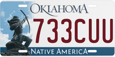 OK license plate 733CUU