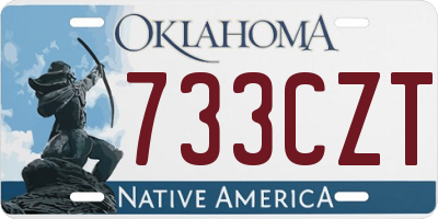 OK license plate 733CZT