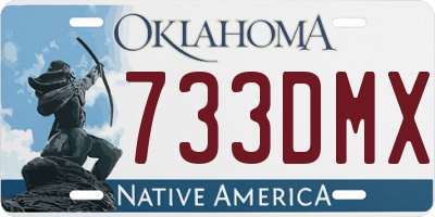 OK license plate 733DMX