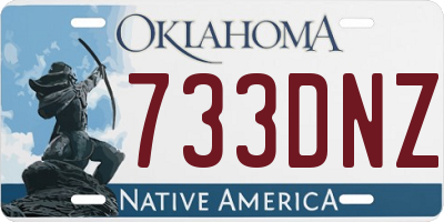 OK license plate 733DNZ