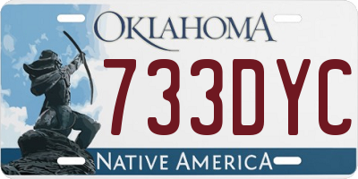 OK license plate 733DYC