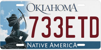 OK license plate 733ETD
