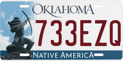 OK license plate 733EZQ