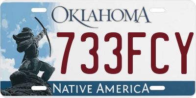 OK license plate 733FCY