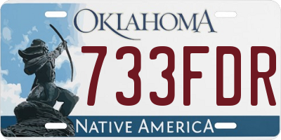 OK license plate 733FDR