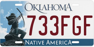 OK license plate 733FGF