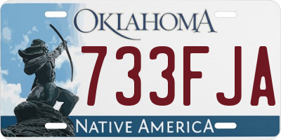 OK license plate 733FJA