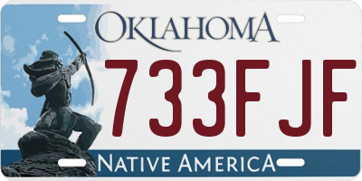 OK license plate 733FJF