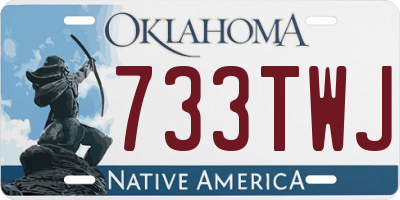 OK license plate 733TWJ