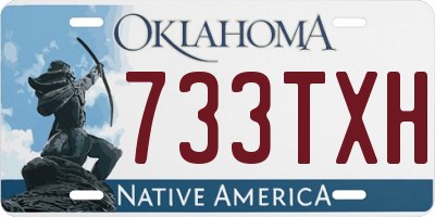 OK license plate 733TXH