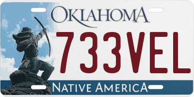 OK license plate 733VEL