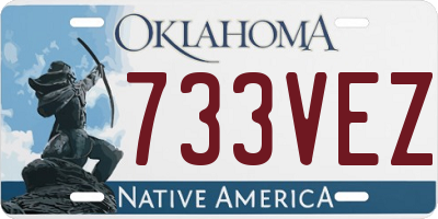 OK license plate 733VEZ