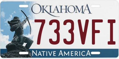 OK license plate 733VFI
