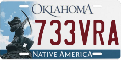 OK license plate 733VRA