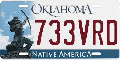 OK license plate 733VRD