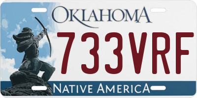 OK license plate 733VRF