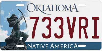 OK license plate 733VRI