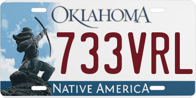OK license plate 733VRL
