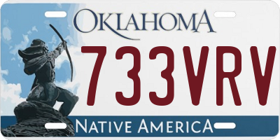 OK license plate 733VRV