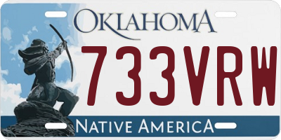 OK license plate 733VRW