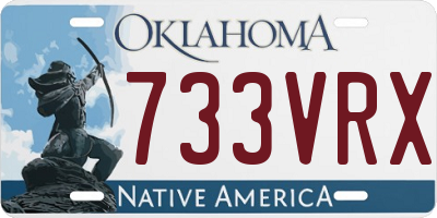 OK license plate 733VRX