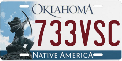 OK license plate 733VSC