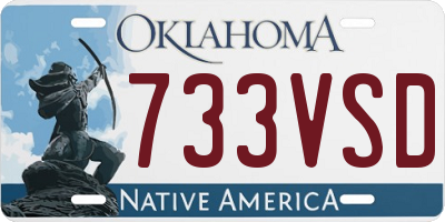 OK license plate 733VSD