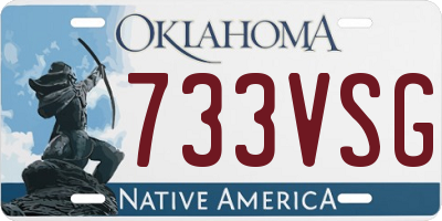 OK license plate 733VSG