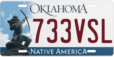 OK license plate 733VSL