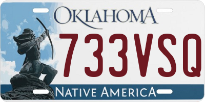 OK license plate 733VSQ
