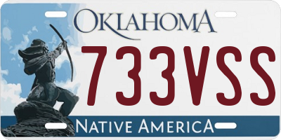 OK license plate 733VSS
