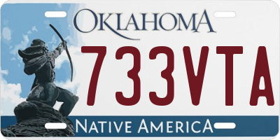 OK license plate 733VTA