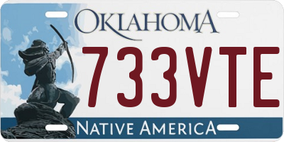 OK license plate 733VTE